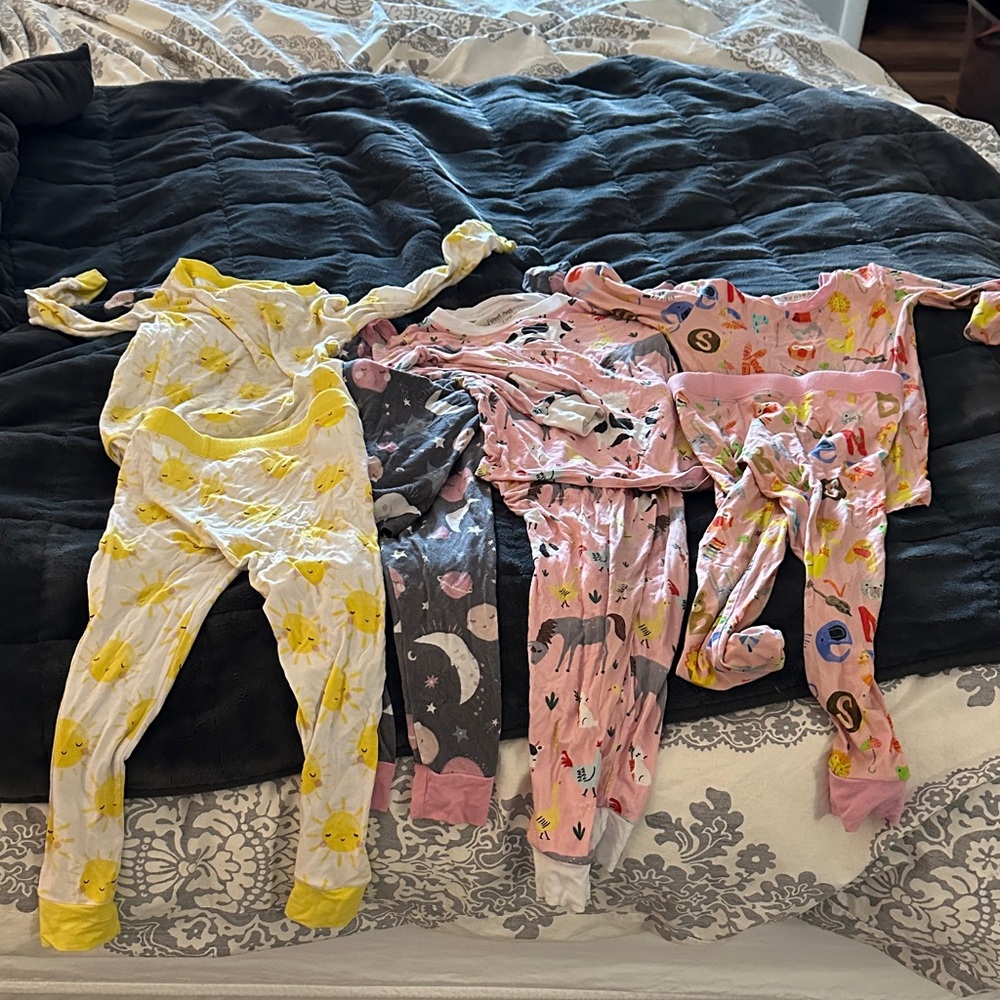 Little Sleepies lot of 4 sets of long sleeves sets, all 2T